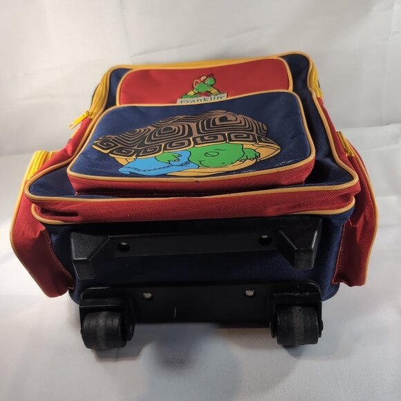 Franklin The Turtle 1986 Embroidered Backpack Roller Bag Suitcase Multicolor - Picture 12 of 16